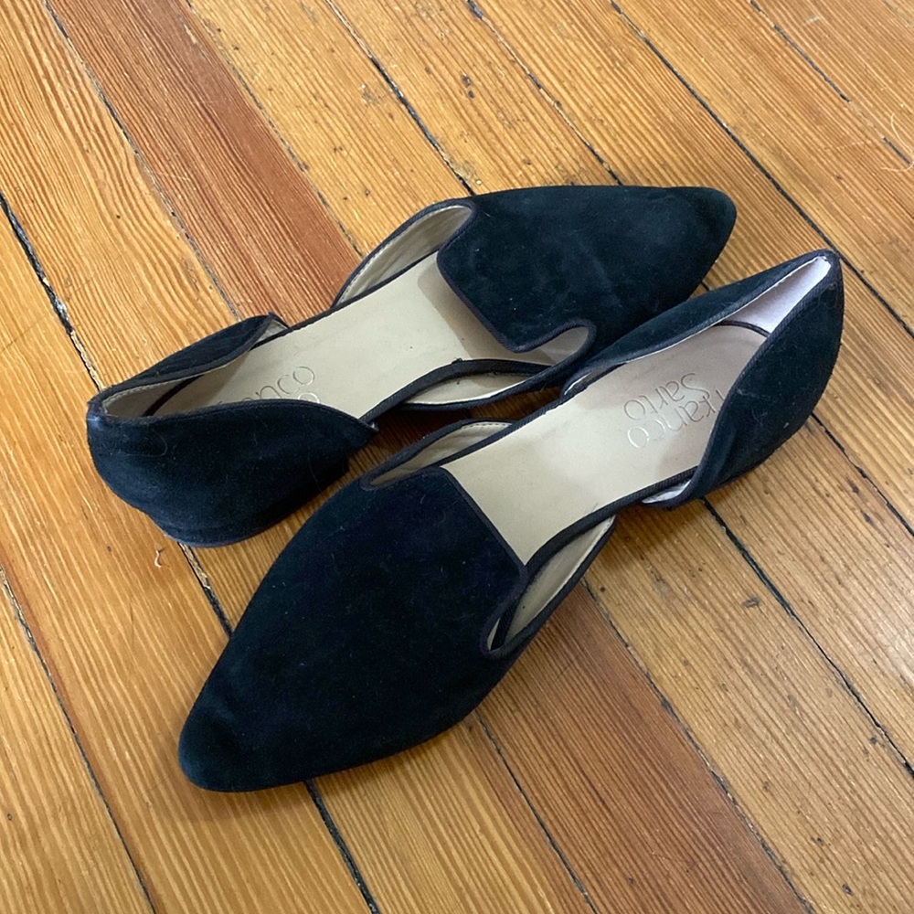 LIKE NEW Black Suede Flats